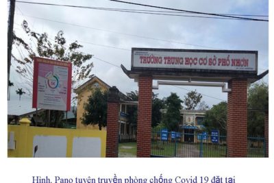 Học sinh Trường THCS Phổ Nhơn với thông điệp ” Phòng, chống Covid-19 là bảo vệ bản thân gia đình và xã hội
